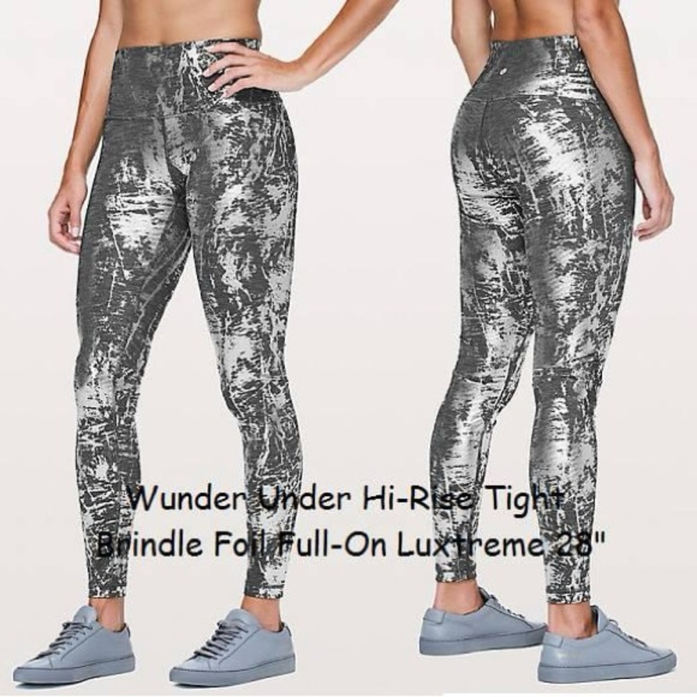 NWOT Lululemon Wunder Under High Rise Brindle Foil